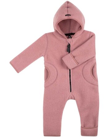 Pure Pure by Bauer Overall mit Kapuze Wollfleece GOTS - Shadow-Rose