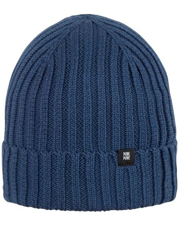 Pure Pure by Bauer Knitted hat cotton GOTS - Dark Denim