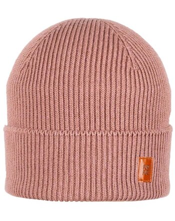 Pure Pure by Bauer Knitted hat wool/silk GOTS - Shadow-Rose