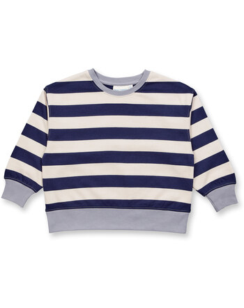 Sense Organics Kinder Sweatshirt DARI - Navy-Powder Stripes