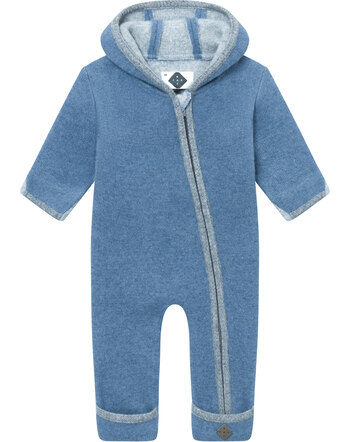 Stapf Baby jumpsuit made of merino lambswool DONNERSTEIN - rauchblau