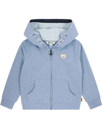 Steiff Kapuzen-Sweatjacke SHARKY aus Baumwolle - Bijou Blue