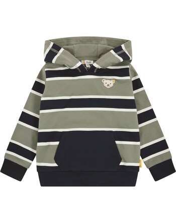 Steiff Sweatshirt with hood organic cotton - VETIVER