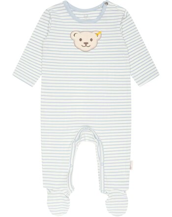 Steiff Strampler Langarm BASIC BABY WELLNESS GOTS - CELESTIAL BLUE