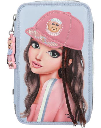 TOPModel triple pencil case with TEAM TEDDY appliqué