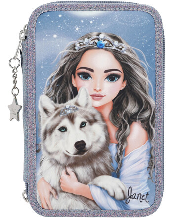 TOPModel triple pencil case WOLF