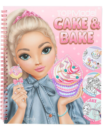 TOPModel Cake & Bake Coloring Book with Sequins