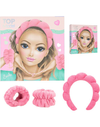 TOPModel hairband and wrist washband BEAUTY and ME