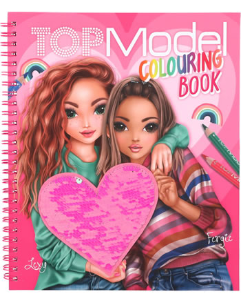 TOPModel coloring book with sequins