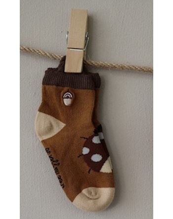 Tree Huggers Montessori Socks organic cotton - Ladybird