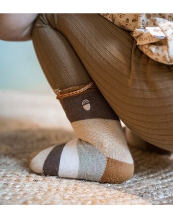 Tree Huggers - Montessori Socks organic cotton - stripes