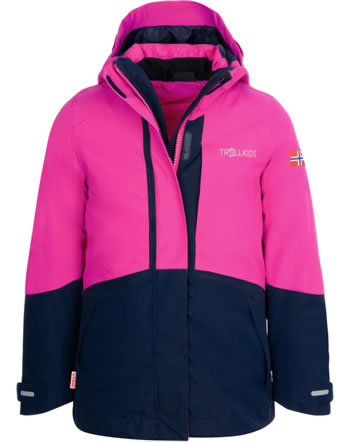 Trollkids Veste GIRLS SKANDEN 3in1 navy/magenta