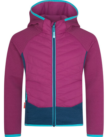 Trollkids Hybrid-Jacket GIRLS SIRDAL - Bright Berry/Madeira Blue/Lagoon Blue