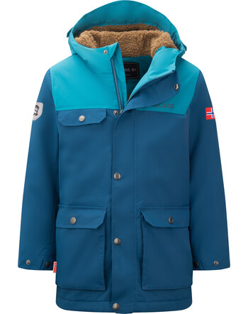 Trollkids Jacke m. Kapuze Parka KIDS GUDVANGEN - madeira blue/arctic blue