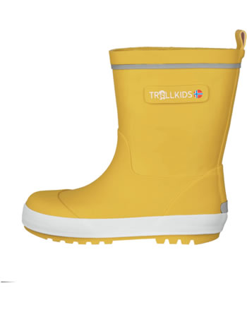 Trollkids Kids Gummistiefel LYSEFJORD golden yellow