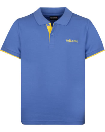 Trollkids Kids Polo-Shirt Kurzarm BERGEN POLO XT gl. blue/h. yellow