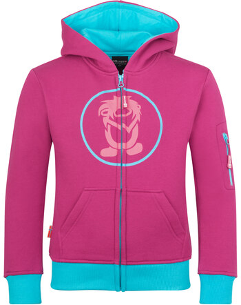 Trollkids Sweat jacket SORTLAND JACKET - Bright Berry/Lagoon Blue