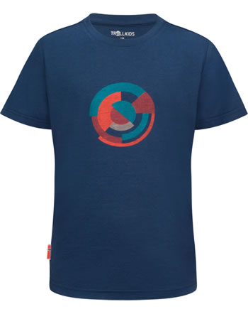 Trollkids Kids T-Shirt short sleeve SANDEFJORD T XT mystic blue