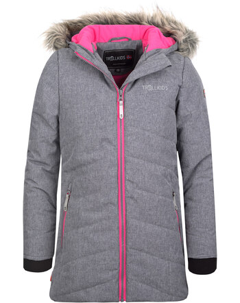 Trollkids Leichte Winterjacke GIRLS LIFJELL JACKET - anthracite/mauve