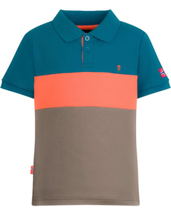 Trollkids Polo-Shirt short sleeve KIDS EIKEFJORD POLO atlantic blue/orange