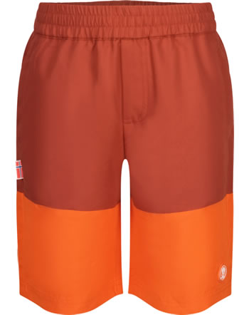 Trollkids Swim shorts KROKSAND UPF 50+ red brown/bright orange