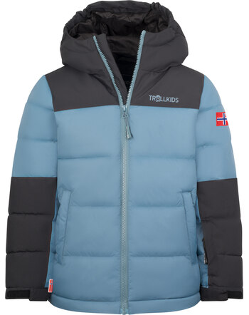 Trollkids winter jacket KIDS NARVIK PRO - Black/Steel Blue/Desert