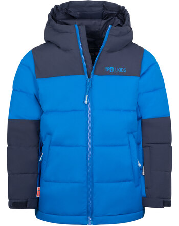 Trollkids winter jacket KIDS NARVIK PRO - Med Blue/Dark Blue