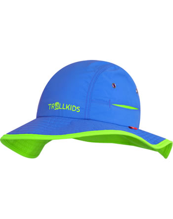 Trollkids Kids Summer Hat mit breiter Krempe TROLL medium blue/l. green