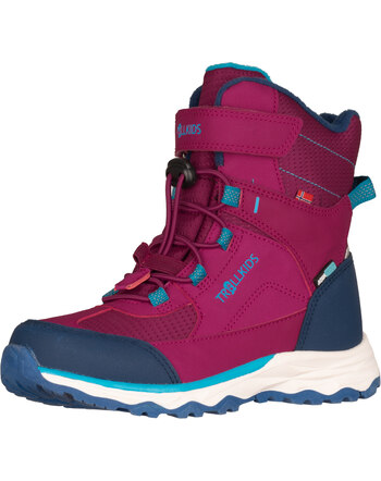 Trollkids Winter Boots KIDS HAFJELL - bright berry/dark turquoise/madeira blue