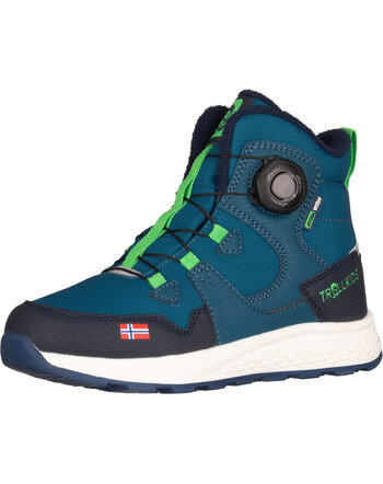 Trollkids Winter Boots Mid Cut KIDS BERGEN - dark marine/mystic blue/pine green