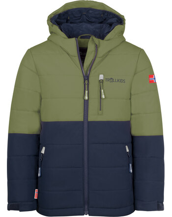 Trollkids Winter- und Ski-Jacke KIDS HEMSEDAL XT - Moss/Mystic Blue/Golden Yellow