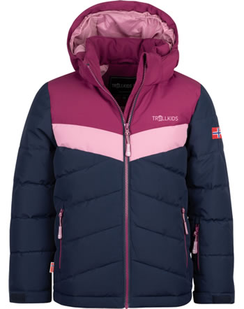 Trollkids Veste d'hiver GIRLS GRYLLEFJORD JACKET navy/plum/mauve