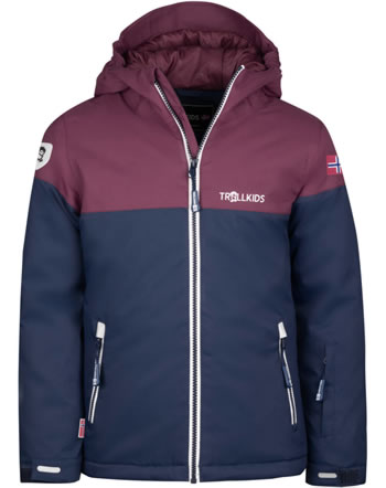 Trollkids Winterjacke GIRLS HALLINGDAL JACKET navy/maroon red/white