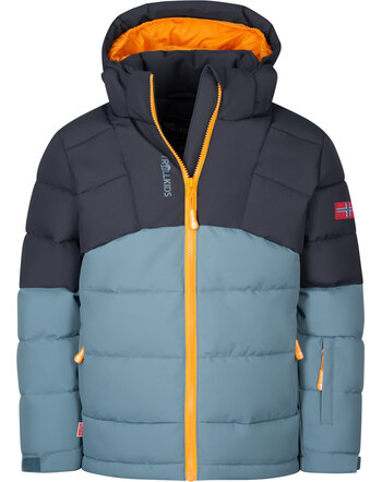 Trollkids Winterjacke KIDS GRYLLEFJORD - black/steel blue/mango