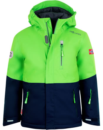 Trollkids Manteau d'hiver KIDS HALLINGDAL JACKET bright green/navy