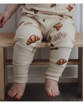 Vacvac Studio Leggings zum mitwachsen Carli aus Bio-Baumwolle - Croissant Big