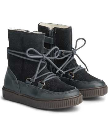 Wheat Children's winter boots KAYA black granite